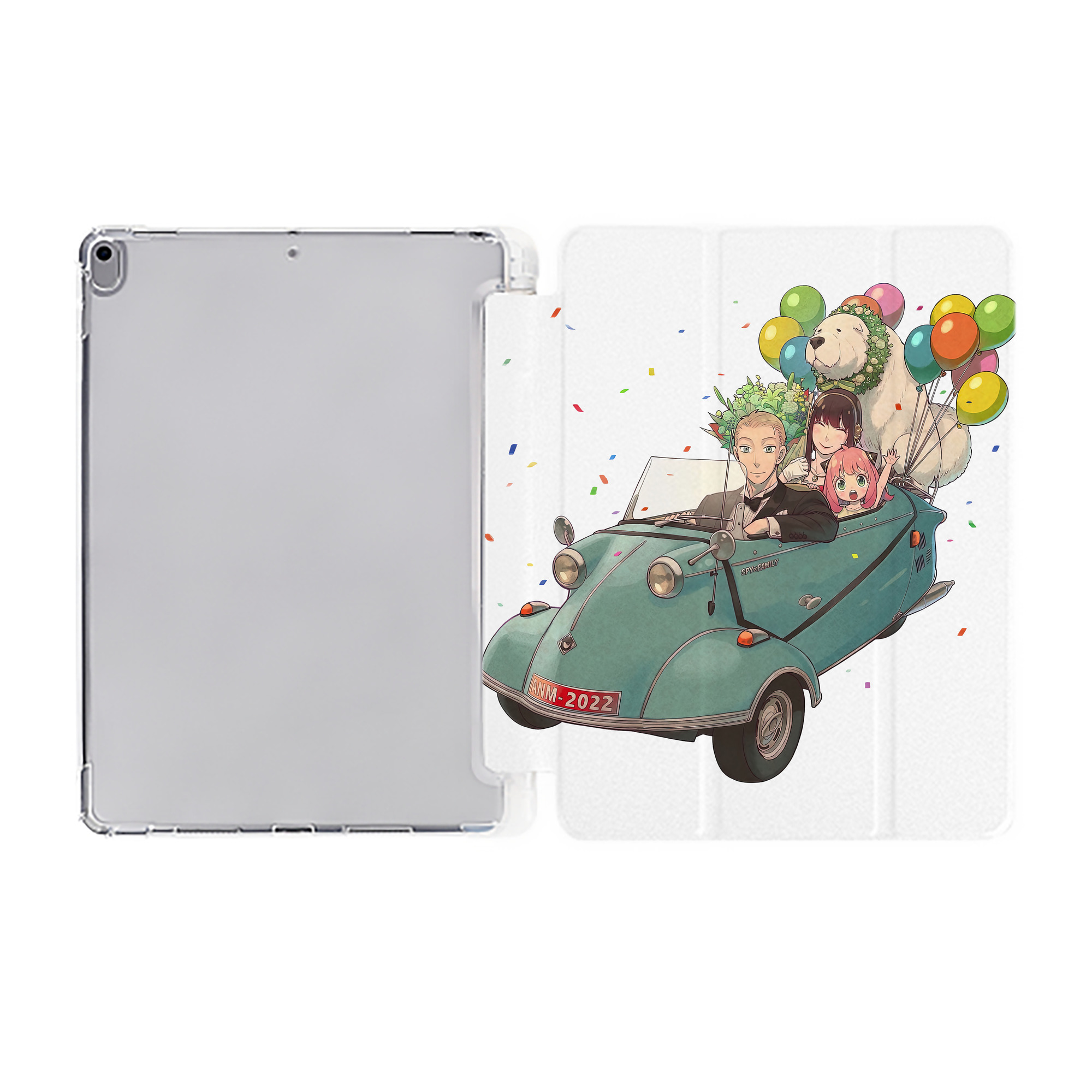 （画像用） SPY×FAMILY间谍家家酒 IPad ケース ペン収納付き 三つ折りスタンド PUレザー×シリコン 対応機種9.5/10.5/10.9インチ